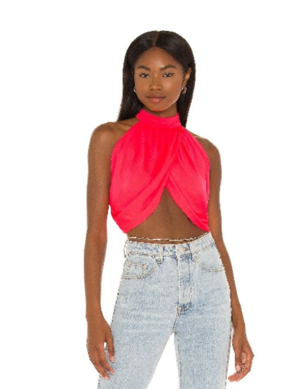 Superdown Wrap Crop Top